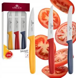 Gerlach 3 Darabos Készkészlet Konyhai Kések Fogazott Éles Kés Vegyes Gerlach Smart Color (SMART COLOR)