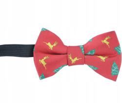 Karácsonyi csokornyakkendő babának 0-2 éves rénszarvas karácsonyfa piros (ZCLN)