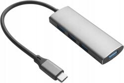 Hub Usb-c 4in1 Usb-a Usb 3.0 3X Usb 2.0 Elosztó Adapter Hub (270935076)