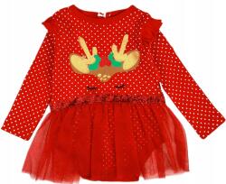 Atabay Rénszarvas ruha, Size 80, tüll szoknyával, fodrokkal, karácsonyi body