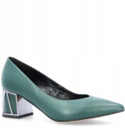 Kotyl Bőr magassarkú cipő Kotyl 5435 Zöld 36 (KOTYL 5435 ZIELONY LICO)