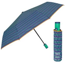  Дамски автоматичен Open-Close чадър Perletti Technology 21778, Синьо-зелен
