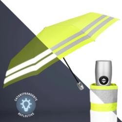  Сгъваем автоматичен светлоотразителен чадър Open-Close | Perletti Technology 21739 | Сигнално жълт