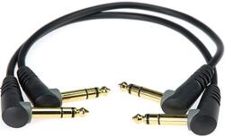 KLOTZ - JACK-JACK kábel, 0, 6 m Klotz aranyozott 6, 35-JACK3 pipa - 6, 35-JACK3 pipa csatlakozók, + PCB102 fekete kábel - hangszerdepo