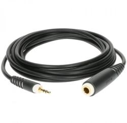 KLOTZ - JACK-JACK aljzat kábel, 3 m - Klotz aranyozott 3, 5/JACK3 - 6, 35/JACK3 aljzat csatlakozók, + PCD201 fekete kábel - hangszerdepo