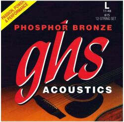 GHS - Light Foszfor-Bronz Akusztikus Húr Készlet 11-48 12 húros gitárra - hangszerdepo