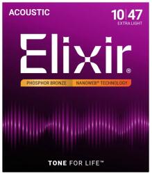 ELIXIR - Phosphor Bronze NanoWeb 10-47 Extra Light akusztikus húrkészlet - hangszerdepo