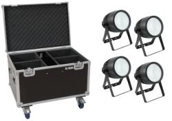 EUROLITE Set 4x LED Theatre COB 200 WW/CW + Case with wheels