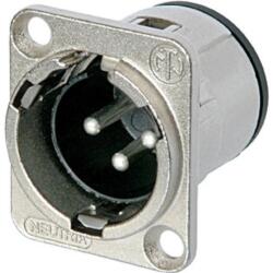 Neutrik - NC3MDV 3 pólusú XLR dugó függőleges nyákhoz ezüstözött érintkező - hangszerdepo