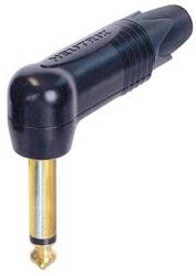 Neutrik - 6, 3-as monó jack dugó pipa alakú fekete ház aranyozott - hangszerdepo