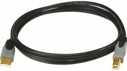 KLOTZ - USB 2.0 kábel, 4, 5 m USB A - USB B aranyozott csatlakozók, 480 Mbit/s, fekete - hangszerdepo