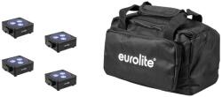 EUROLITE Set 4x AKKU Flat Light 3 bk + Soft-Bag - hangszerdepo
