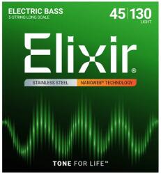ELIXIR - NanoWeb Stainless Steel 45-130 5-húros basszusgitár húrkészlet - hangszerdepo