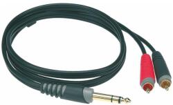 KLOTZ - AY30200 Y kábel, JACK-RCA 2m Klotz 6.3 JACK - 2xRCA csatlakozók - hangszerdepo