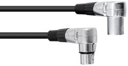 Omnitronic - XLR cable 3pin 3m 90° bk - hangszerdepo