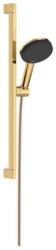 Hansgrohe Raindance Alive Select S - Zuhanyfej, rúd és tömlőkészlet, 3 vízsugár, EcoSmart , csiszolt arany 24600990 (24600990)