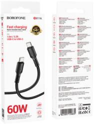 BOROFONE Cablu de date Borofone BX116, USB-C male - USB-C male, 1 m, White (6941991119835) - laptopaid