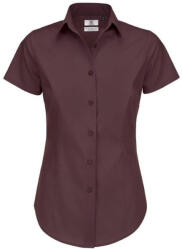 B&C Collection Női pincér blúz B&C rövid ujjú - 4 színben, Fekete, XS