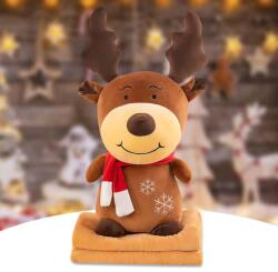  Plüss RÉNSZARVAS barna babatakaróval belül