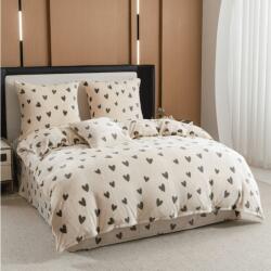  Mikroplüss ágyneműhuzat HEARTINO krém színű Ágyneműhuzat mérete: 2 db 70 x 90 cm | 200 x 220 cm