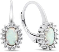 Brilio Silver Időtlen ezüst fülbevaló cirkónium kövekkel és opálokkal EA380W