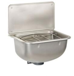 RAMI Rozs-4331 Rozsdamentes falikút/kiöntő 465x450x300mm, ráccsal, szifon és leeresztő nélkül (ROZS-4331)