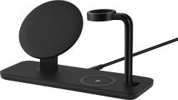 ISY 2 az 1-ben vezeték nélküli töltő pad, max 15W, fekete (IMC-6015)