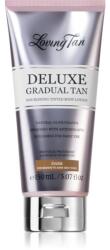 Loving Tan Deluxe Gradual Tan tápláló testápoló krém a napbarnított bőr kiemelésére árnyalat Dark 150 ml