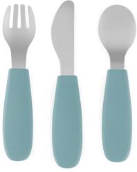 Petite&Mars Take&Match Stainless Steel Cutlery Set прибор за деца Frosted Sky 12m+ 3 бр