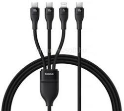 Baseus FLASH SERIES III adatkábel 3in1 Type-C - 2 Type-C/lightning, 150cm, FEKETE (P10377502111-00) (P10377502111-00)