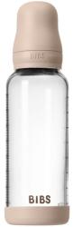 BIBS Baby Glass Bottle Silicone antikólikás cumisüveg szilikon itatócsőrrel Blush 240 ml