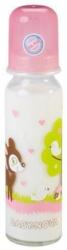 Baby-Nova Стъклено шише Baby Nova - 240 ml, розово със сърничка (43705) - ozone