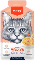 Wanpy Wanpy supa de ton si somon pentru pisici, 50 g