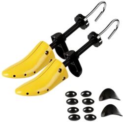 Teleshopero 2 db-os Íves sámfa, hosszabbító és tágító cipő készlet, 39-43 méret, ABS, sárga