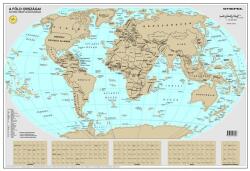 Stiefel Kaparós Világtérkép, 84x57 cm, STIEFEL, A Föld országai, arany bevonat (VTSKF) - webpapir