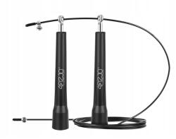4Fizjo Ugrókötél fém csapágyazással, 4FIZJO, gyors beállítás, könnyű súly, ergonomikus fogantyúkkal, Crossfit, Fitness, Boxing, Műanyag/Aliminum, 300 cm, Fekete (P-5907739311528)