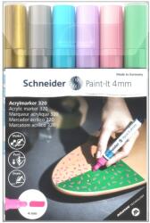 Schneider Paint-It 320 Akril filctoll készlet, 6 db, 4 mm méret