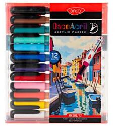 Daco Akril marker ecsethegy készlet, 12 db