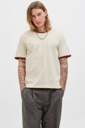 JACK & JONES Jack & Jones, Póló kontrasztos részletekkel, Csontszín, Téglavörös, M (12277262-ANTIQUE-WHITE-M)