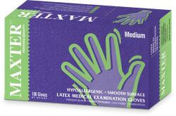 Supermax Maxter orvosi, enyhén púderezett, latex vizsgálókesztyű (5, 5 g) - 100 db - Fehér - M