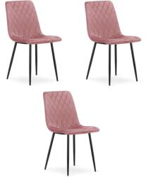  Velúr rózsaszín TURIN szék bársonyos glamour stílusú elegáns x3