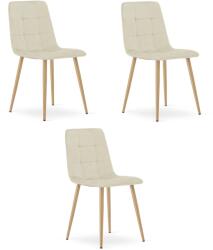  Kárpitozott bézs szék KARA bársony 3 db loft modern konyha