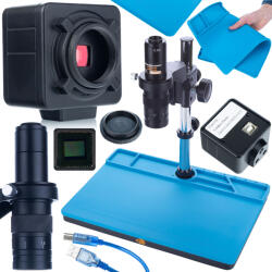 Rosfix Earth Pro MCEP-0.5X digitális mikroszkóp Crux PRO KMCP-HDMI-USB 5mp kamerával és szilikon szőnyeggel 380x260mm