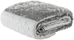 Eurofirany Kristin bársony ágytakaró Ezüst 220x240 cm (HS350425)