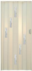 Italbox PVC összecsukható ajtó, 6 ablakkal, 100x203cm, fehér, Olaszországban készült