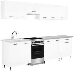 Leziter Primo 280 konyhabútor fehér, chromix munkalappal (PRK280CHMX)