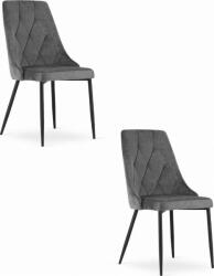 LEOBERT IMOLA Szék - sötétszürke bársony x 2