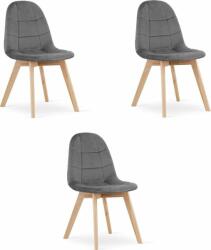 LEOBERT BORA szék - sötétszürke bársony x 3