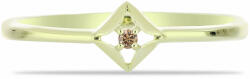 Arannyal Bevont Ezüst Gyűrű Pezsgő Gyémánttal, Y60181/54