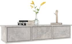  Betonszürke falra szerelhető fiókos polc 88 x 26 x 18, 5 cm